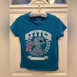4/$20🌷💙Disney Blue STITCH Troublemaker Kids Large T-Shirt